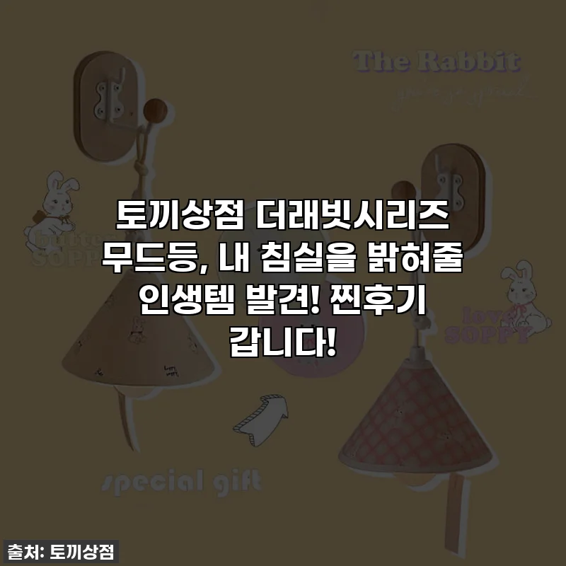 토끼상점 더래빗시리즈 무드등, 내 침실을 밝혀줄 인생템 발견! 찐후기 갑니다!