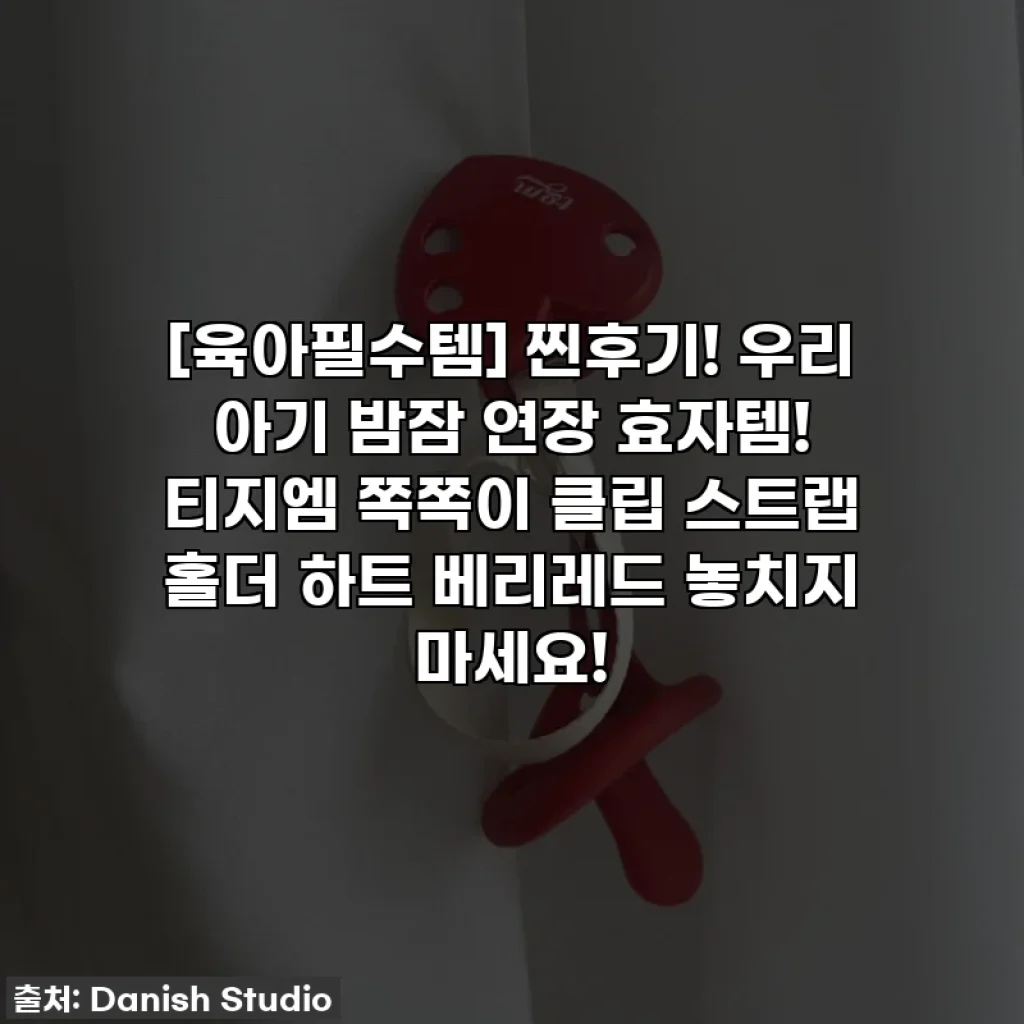 [육아필수템] 찐후기! 우리 아기 밤잠 연장 효자템! 티지엠 쪽쪽이 클립 스트랩 홀더 하트 베리레드 놓치지 마세요!