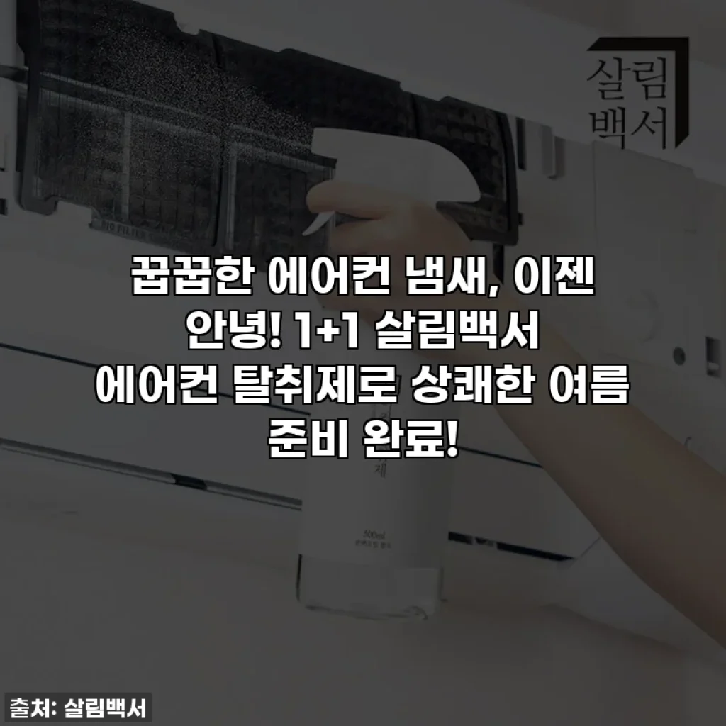 꿉꿉한 에어컨 냄새, 이젠 안녕! 1+1 살림백서 에어컨 탈취제로 상쾌한 여름 준비 완료!