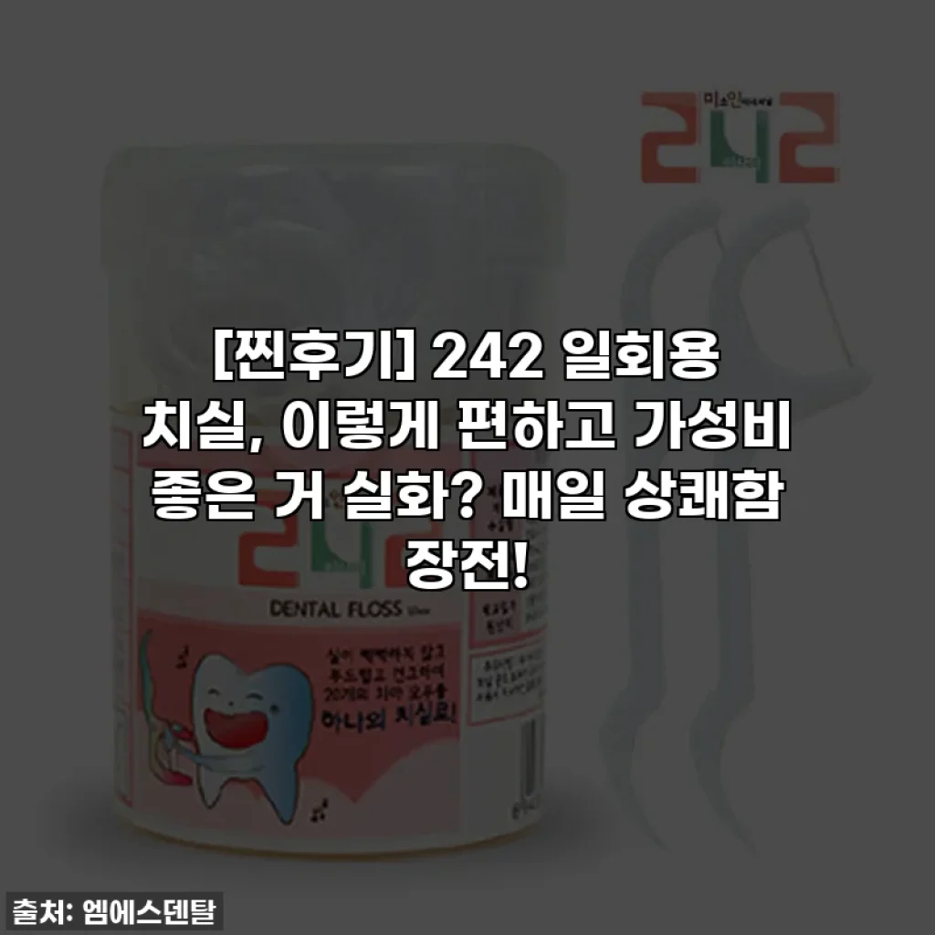 [찐후기] 242 일회용 치실, 이렇게 편하고 가성비 좋은 거 실화? 매일 상쾌함 장전!