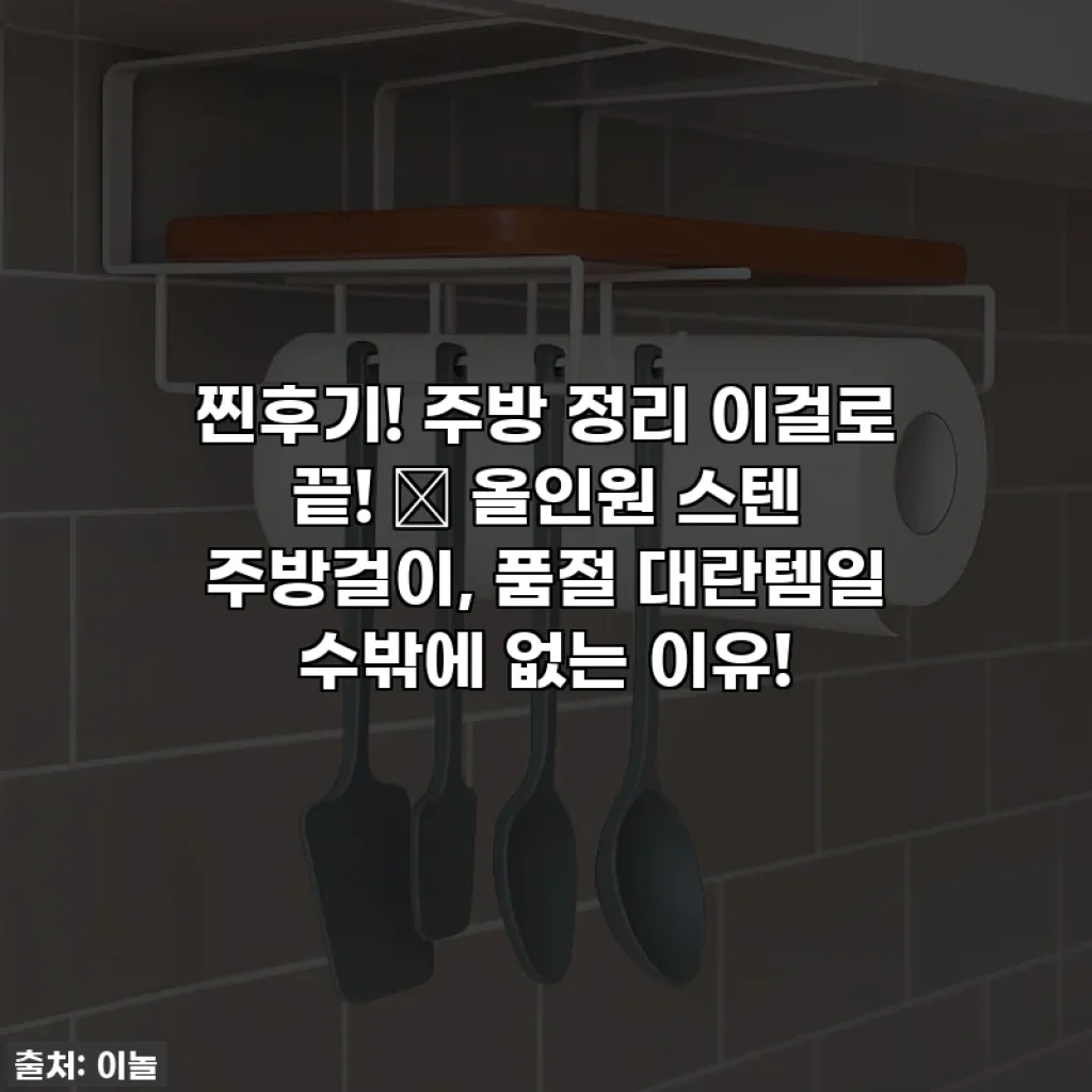 찐후기! 주방 정리 이걸로 끝! ✨ 올인원 스텐 주방걸이, 품절 대란템일 수밖에 없는 이유!