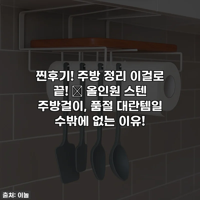 찐후기! 주방 정리 이걸로 끝! ✨ 올인원 스텐 주방걸이, 품절 대란템일 수밖에 없는 이유!