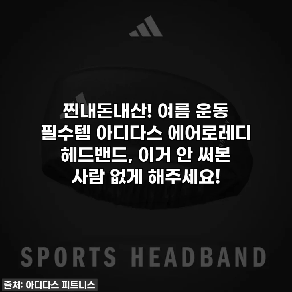 찐내돈내산! 여름 운동 필수템 아디다스 에어로레디 헤드밴드, 이거 안 써본 사람 없게 해주세요!