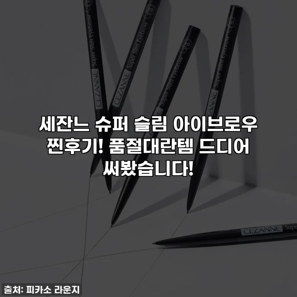 세잔느 슈퍼 슬림 아이브로우 찐후기! 품절대란템 드디어 써봤습니다!