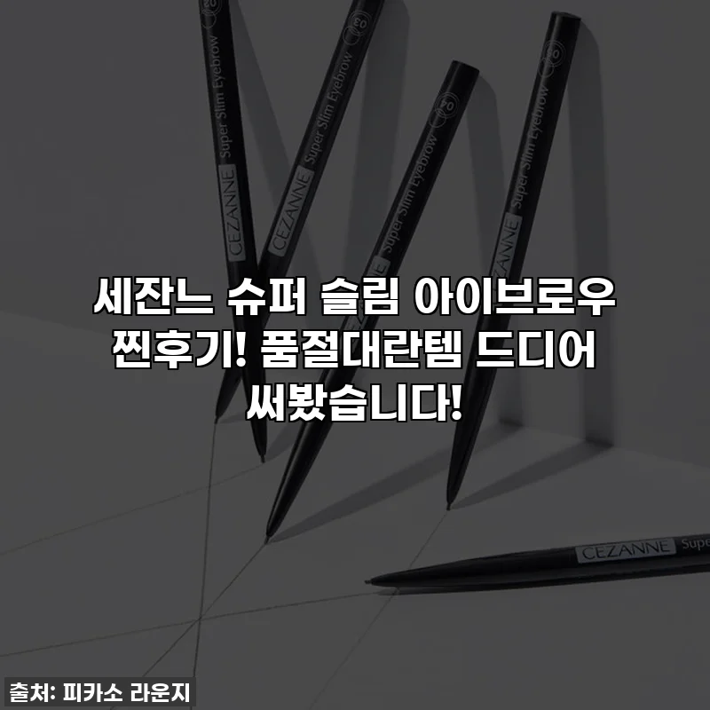 세잔느 슈퍼 슬림 아이브로우 찐후기! 품절대란템 드디어 써봤습니다!