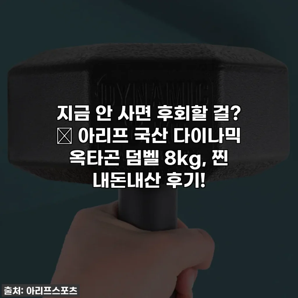 지금 안 사면 후회할 걸? ✨ 아리프 국산 다이나믹 옥타곤 덤벨 8kg, 찐 내돈내산 후기!