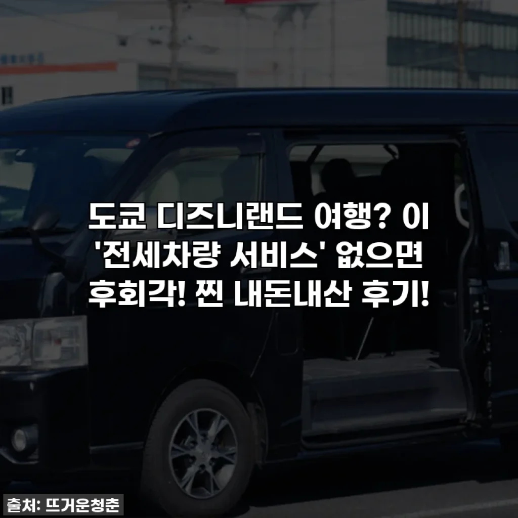 도쿄 디즈니랜드 여행? 이 '전세차량 서비스' 없으면 후회각! 찐 내돈내산 후기!