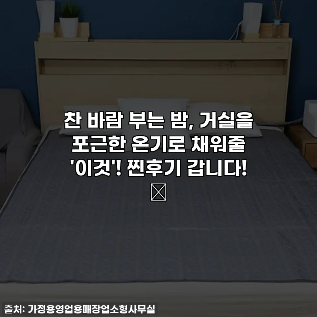 찬 바람 부는 밤, 거실을 포근한 온기로 채워줄 '이것'! 찐후기 갑니다! 🔥
