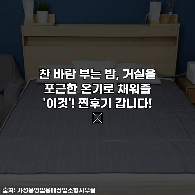 찬 바람 부는 밤, 거실을 포근한 온기로 채워줄 '이것'! 찐후기 갑니다! 🔥