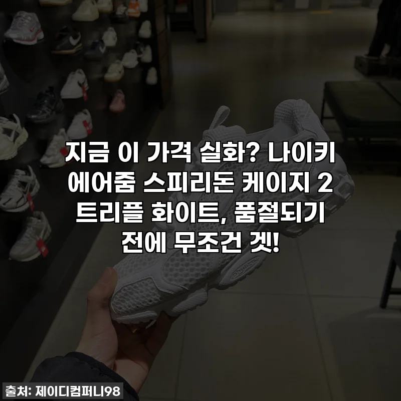 지금 이 가격 실화? 나이키 에어줌 스피리돈 케이지 2 트리플 화이트, 품절되기 전에 무조건 겟!