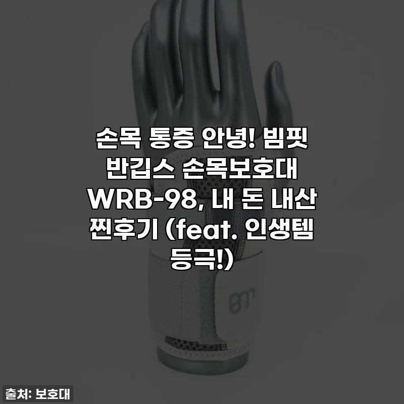 손목 통증 안녕! 빔핏 반깁스 손목보호대 WRB-98, 내 돈 내산 찐후기 (feat. 인생템 등극!)