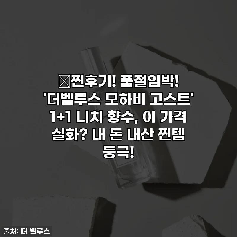🔥찐후기! 품절임박! '더벨루스 모하비 고스트' 1+1 니치 향수, 이 가격 실화? 내 돈 내산 찐템 등극!