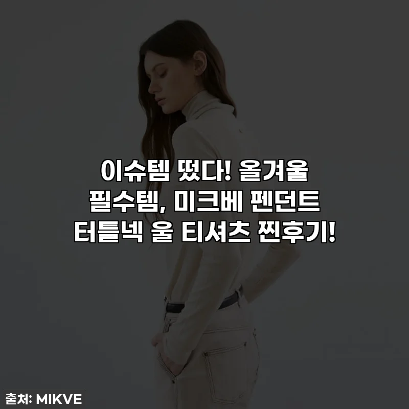 이슈템 떴다! 올겨울 필수템, 미크베 펜던트 터틀넥 울 티셔츠 찐후기!