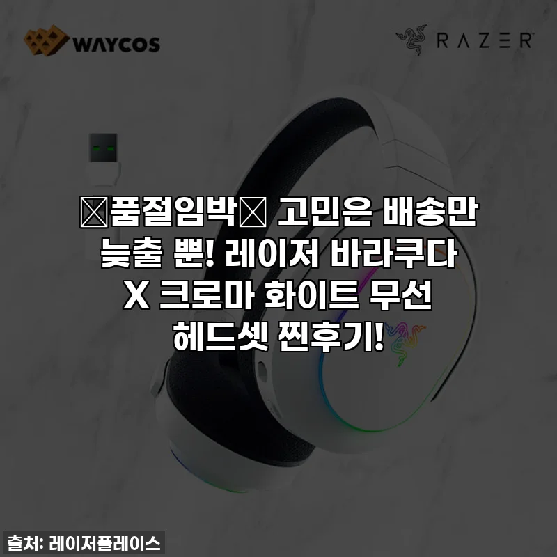 🚨품절임박🚨 고민은 배송만 늦출 뿐! 레이저 바라쿠다 X 크로마 화이트 무선 헤드셋 찐후기!
