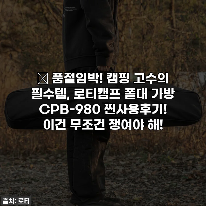 🔥 품절임박! 캠핑 고수의 필수템, 로티캠프 폴대 가방 CPB-980 찐사용후기! 이건 무조건 쟁여야 해!