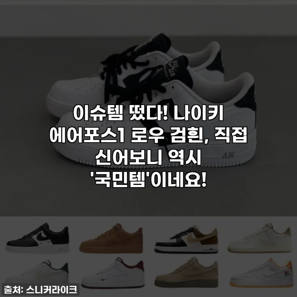 이슈템 떴다! 나이키 에어포스1 로우 검흰, 직접 신어보니 역시 '국민템'이네요!