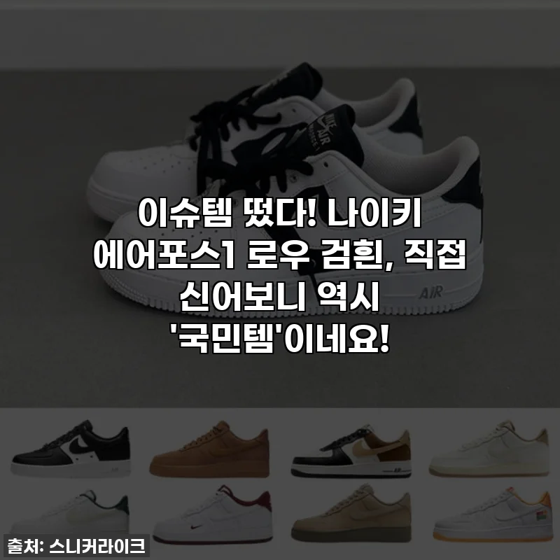 이슈템 떴다! 나이키 에어포스1 로우 검흰, 직접 신어보니 역시 '국민템'이네요!