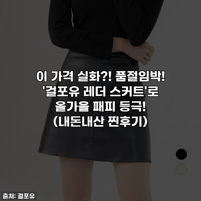이 가격 실화?! 품절임박! '걸포유 레더 스커트'로 올가을 패피 등극! (내돈내산 찐후기)