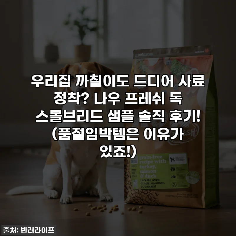 우리집 까칠이도 드디어 사료 정착? 나우 프레쉬 독 스몰브리드 샘플 솔직 후기! (품절임박템은 이유가 있죠!)