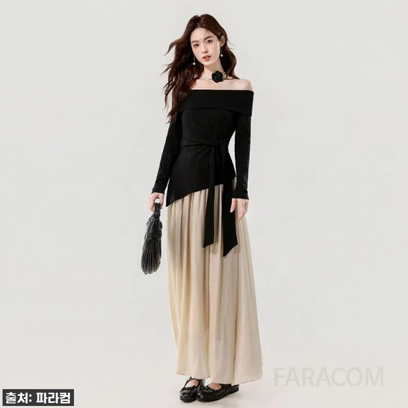 가을 데일리룩 종결! '원숄더 롱드레 관련 이미지 3