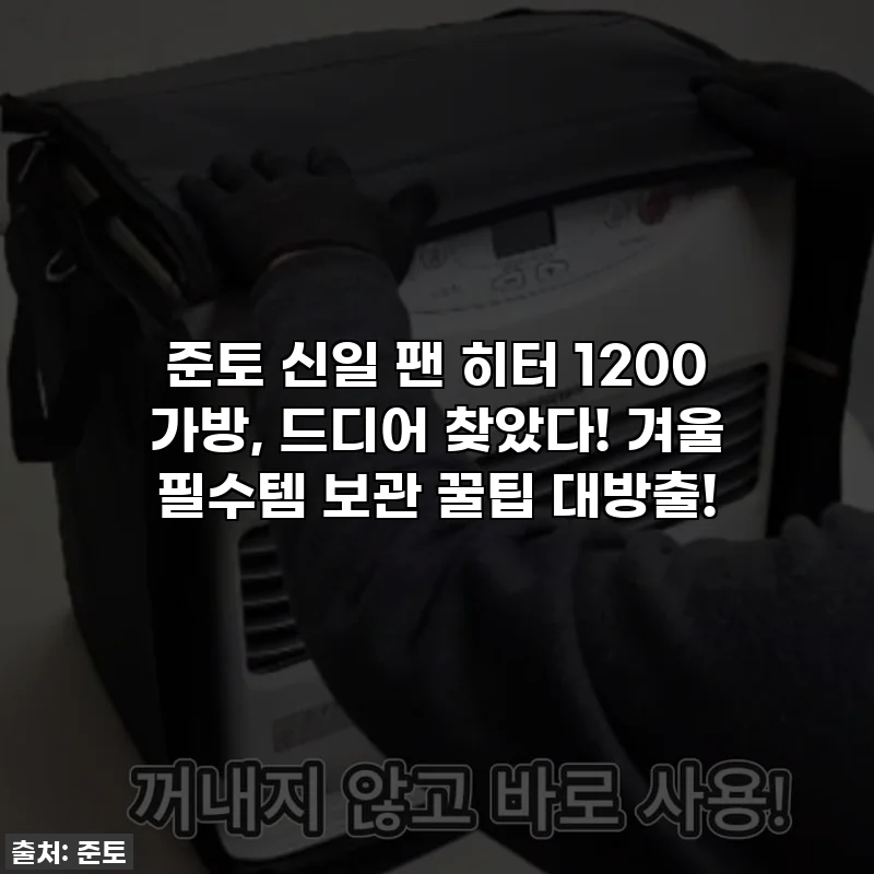 준토 신일 팬 히터 1200 가방, 드디어 찾았다! 겨울 필수템 보관 꿀팁 대방출!
