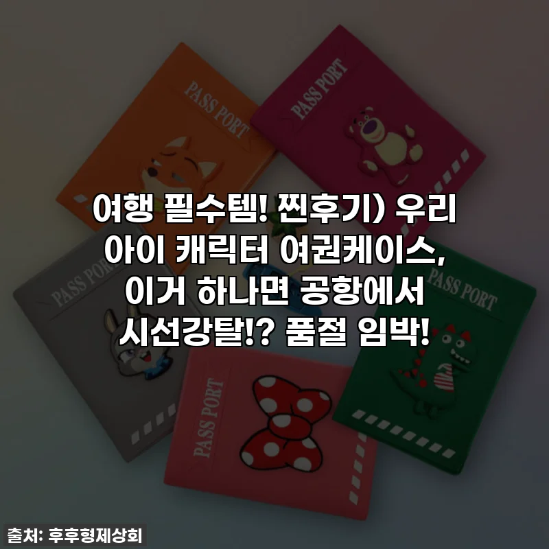 여행 필수템! 찐후기) 우리 아이 캐릭터 여권케이스, 이거 하나면 공항에서 시선강탈!? 품절 임박!