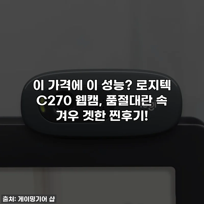이 가격에 이 성능? 로지텍 C270 웹캠, 품절대란 속 겨우 겟한 찐후기!