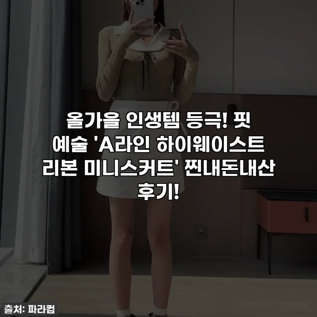 올가을 인생템 등극! 핏 예술 'A라인 하이웨이스트 리본 미니스커트' 찐내돈내산 후기!