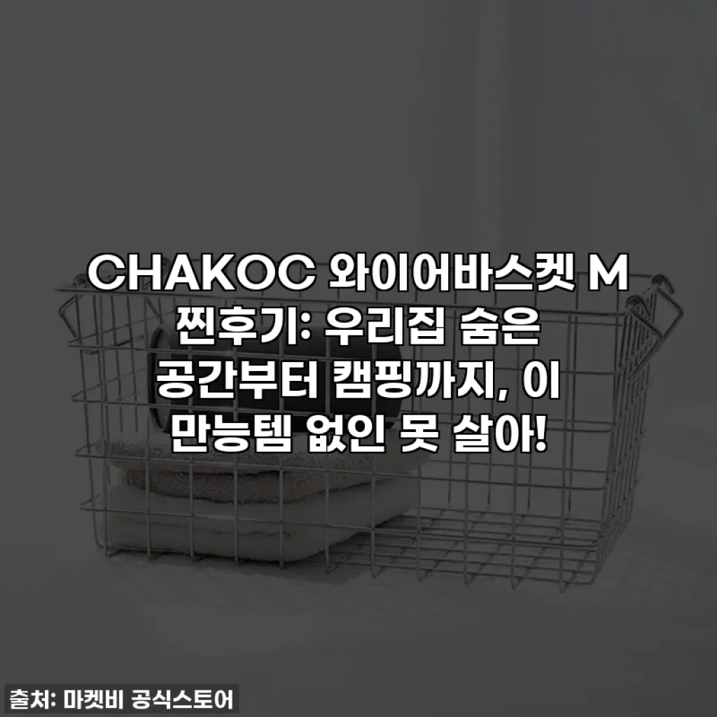CHAKOC 와이어바스켓 M 찐후기: 우리집 숨은 공간부터 캠핑까지, 이 만능템 없인 못 살아!