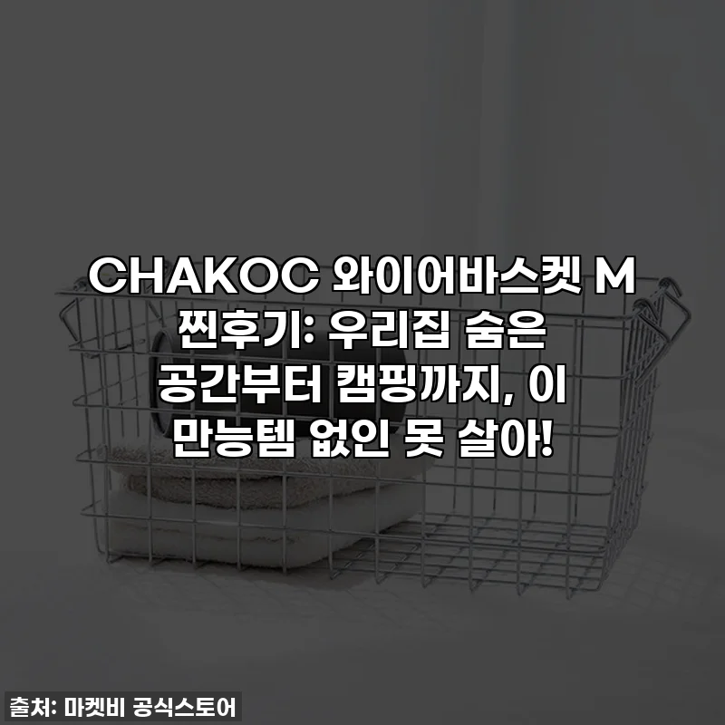 CHAKOC 와이어바스켓 M 찐후기: 우리집 숨은 공간부터 캠핑까지, 이 만능템 없인 못 살아!