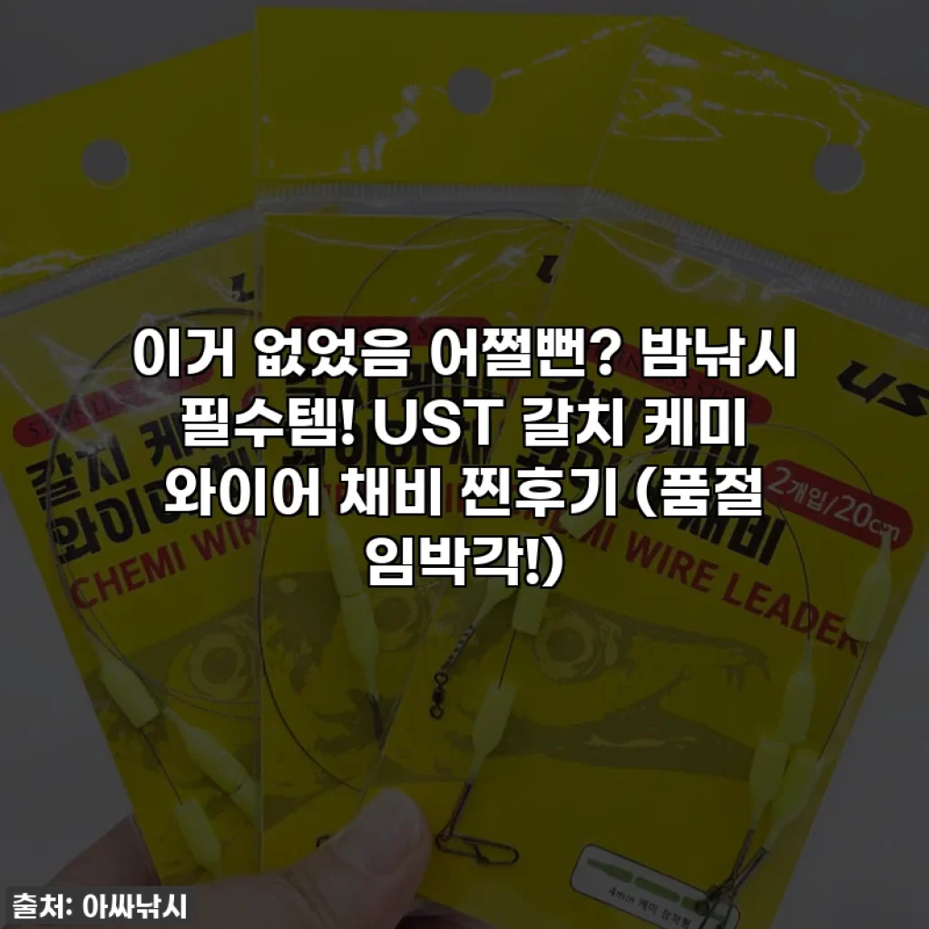 이거 없었음 어쩔뻔? 밤낚시 필수템! UST 갈치 케미 와이어 채비 찐후기 (품절 임박각!)