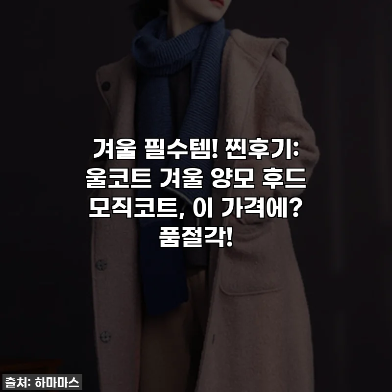 겨울 필수템! 찐후기: 울코트 겨울 양모 후드 모직코트, 이 가격에? 품절각!