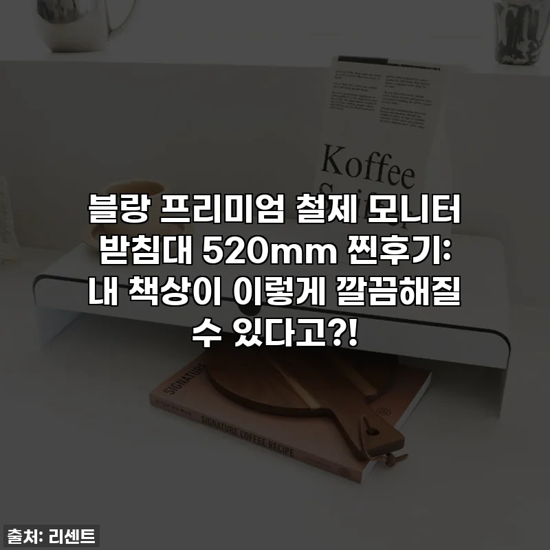 블랑 프리미엄 철제 모니터 받침대 520mm 찐후기: 내 책상이 이렇게 깔끔해질 수 있다고?!