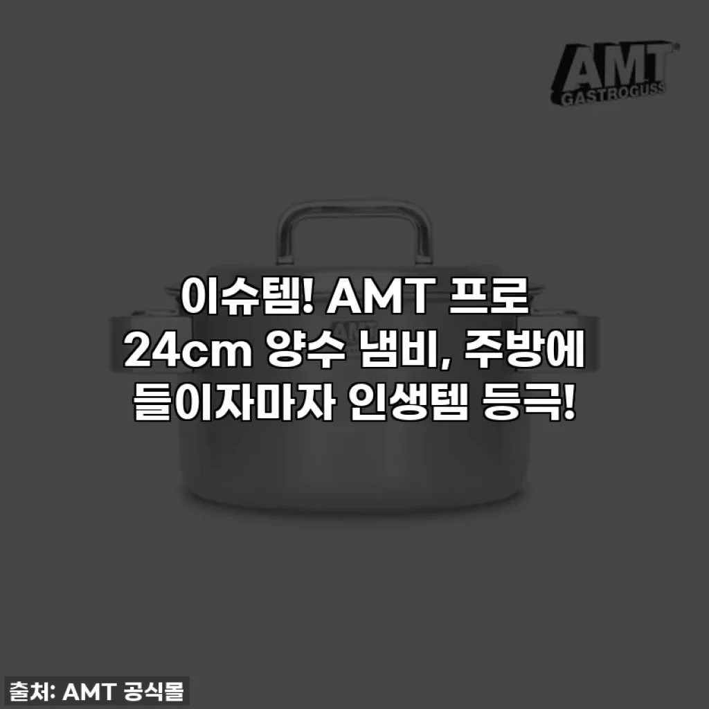 이슈템! AMT 프로 24cm 양수 냄비, 주방에 들이자마자 인생템 등극!