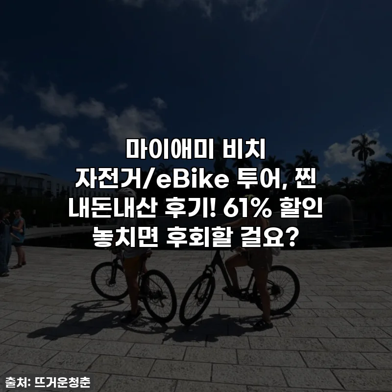 마이애미 비치 자전거/eBike 투어, 찐 내돈내산 후기! 61% 할인 놓치면 후회할 걸요?
