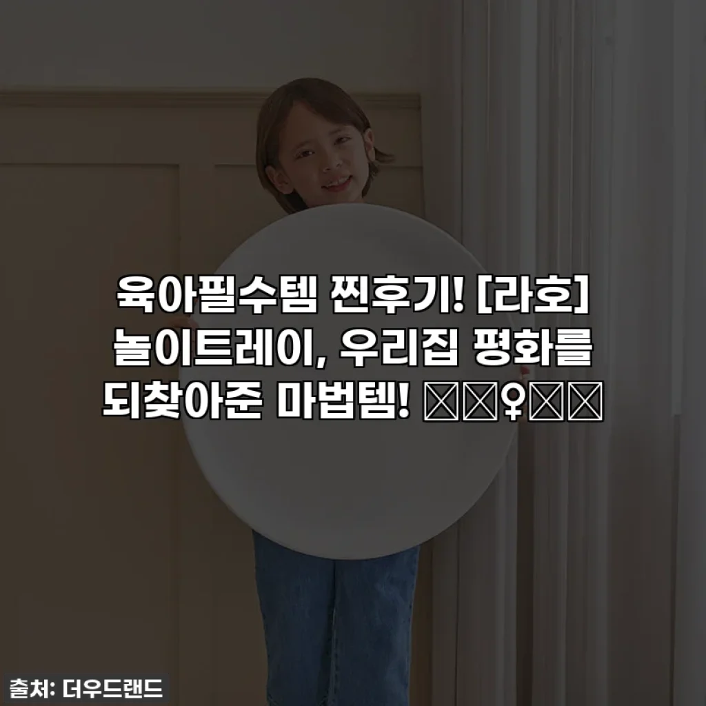 육아필수템 찐후기! [라호] 놀이트레이, 우리집 평화를 되찾아준 마법템! 🧙‍♀️✨