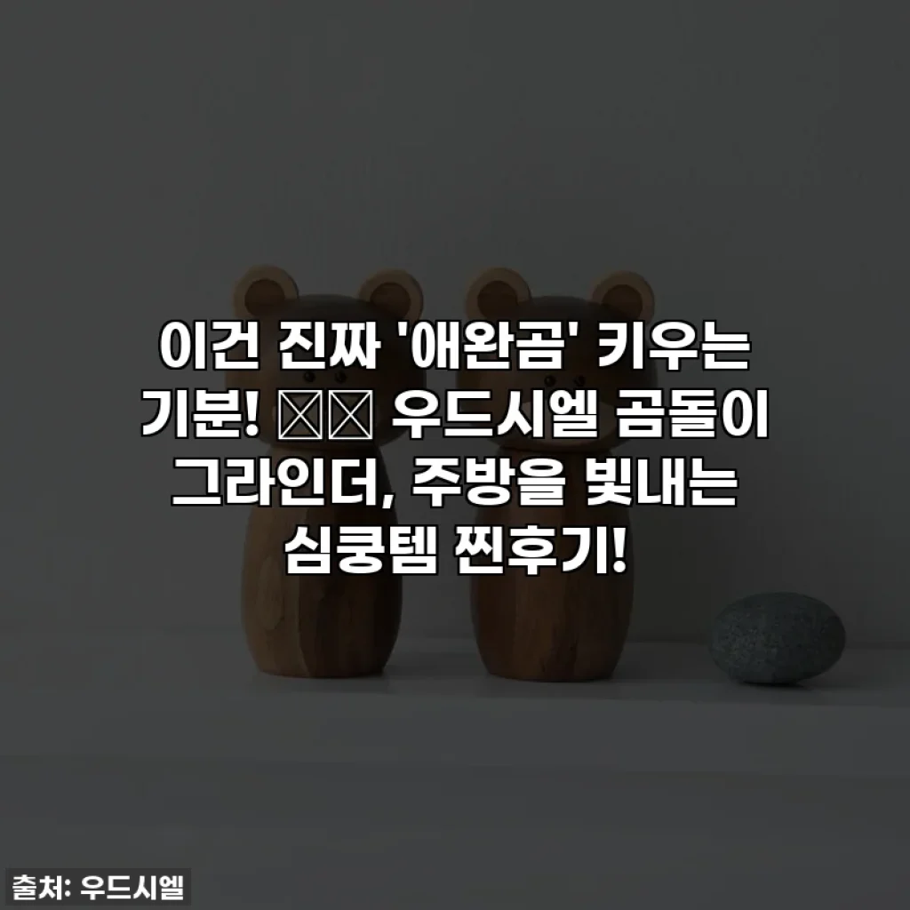 이건 진짜 '애완곰' 키우는 기분! 🐻💕 우드시엘 곰돌이 그라인더, 주방을 빛내는 심쿵템 찐후기!