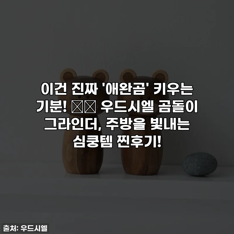 이건 진짜 '애완곰' 키우는 기분! 🐻💕 우드시엘 곰돌이 그라인더, 주방을 빛내는 심쿵템 찐후기!