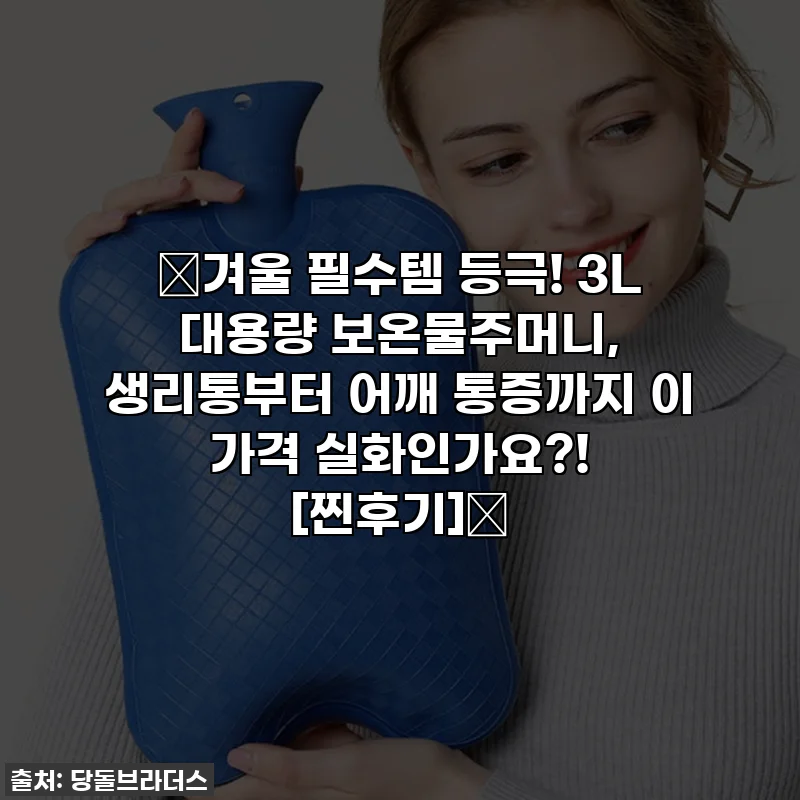 ⭐겨울 필수템 등극! 3L 대용량 보온물주머니, 생리통부터 어깨 통증까지 이 가격 실화인가요?! [찐후기]⭐