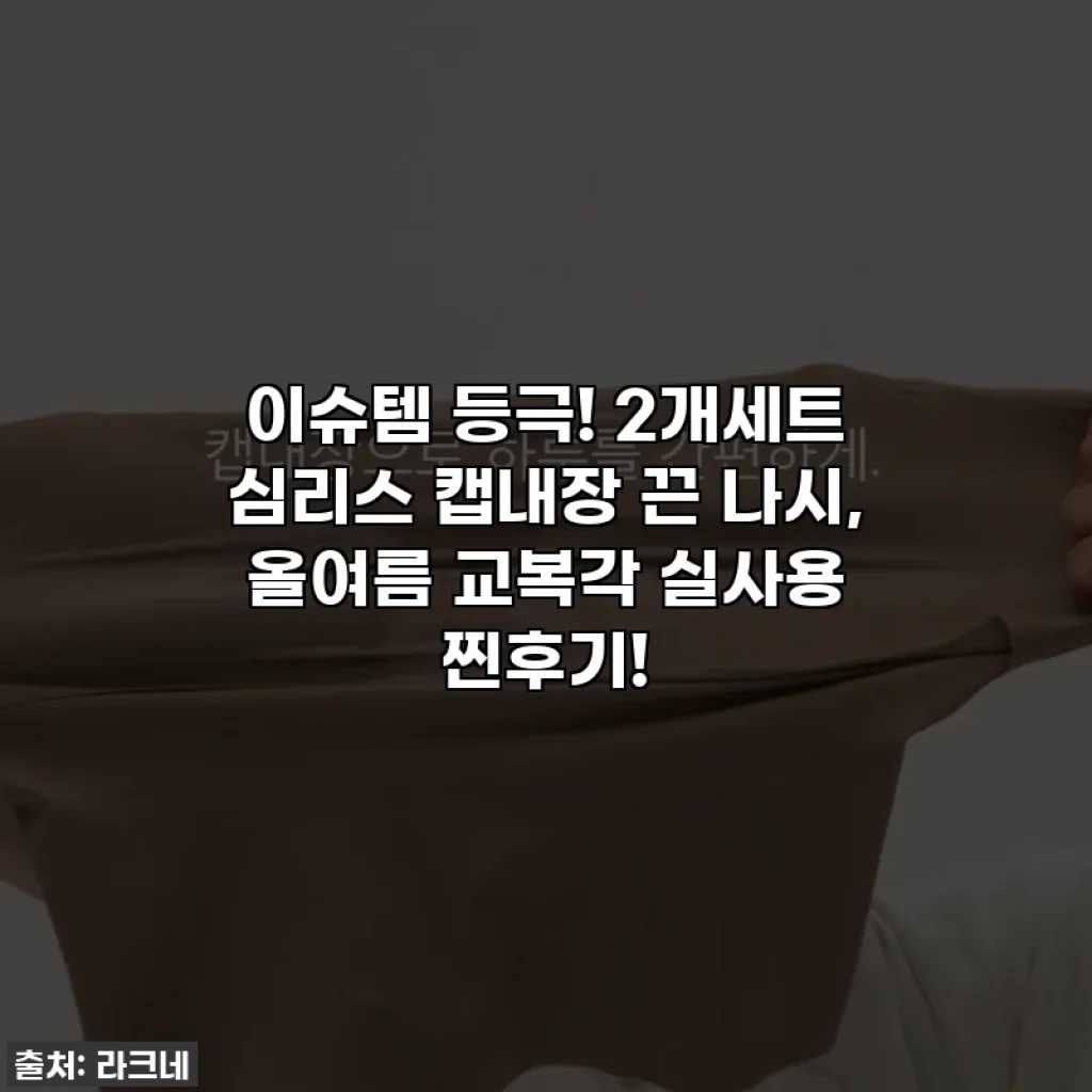이슈템 등극! 2개세트 심리스 캡내장 끈 나시, 올여름 교복각 실사용 찐후기!