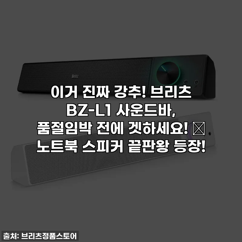이거 진짜 강추! 브리츠 BZ-L1 사운드바, 품절임박 전에 겟하세요! 🎧 노트북 스피커 끝판왕 등장!
