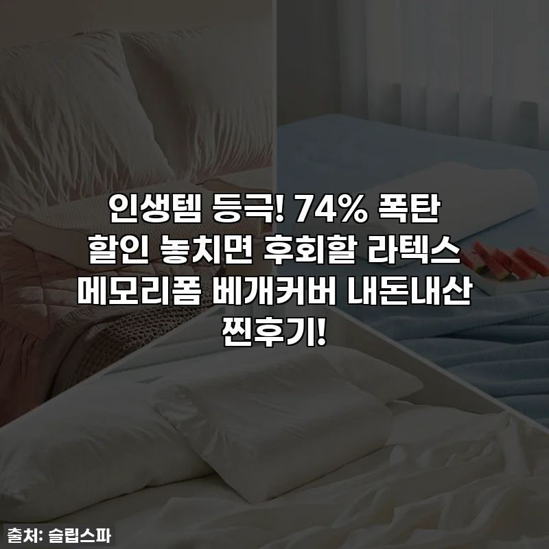 인생템 등극! 74% 폭탄 할인 놓치면 후회할 라텍스 메모리폼 베개커버 내돈내산 찐후기!