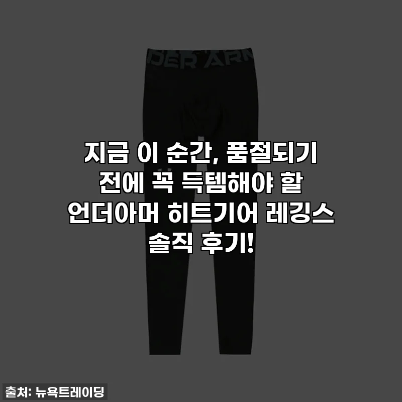 지금 이 순간, 품절되기 전에 꼭 득템해야 할 언더아머 히트기어 레깅스 솔직 후기!