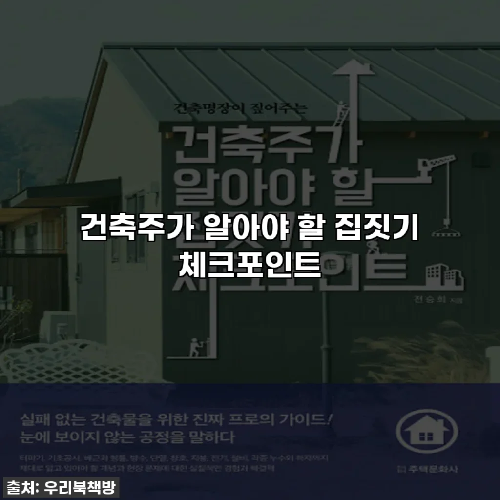 건축주가 알아야 할 집짓기 체크포인트