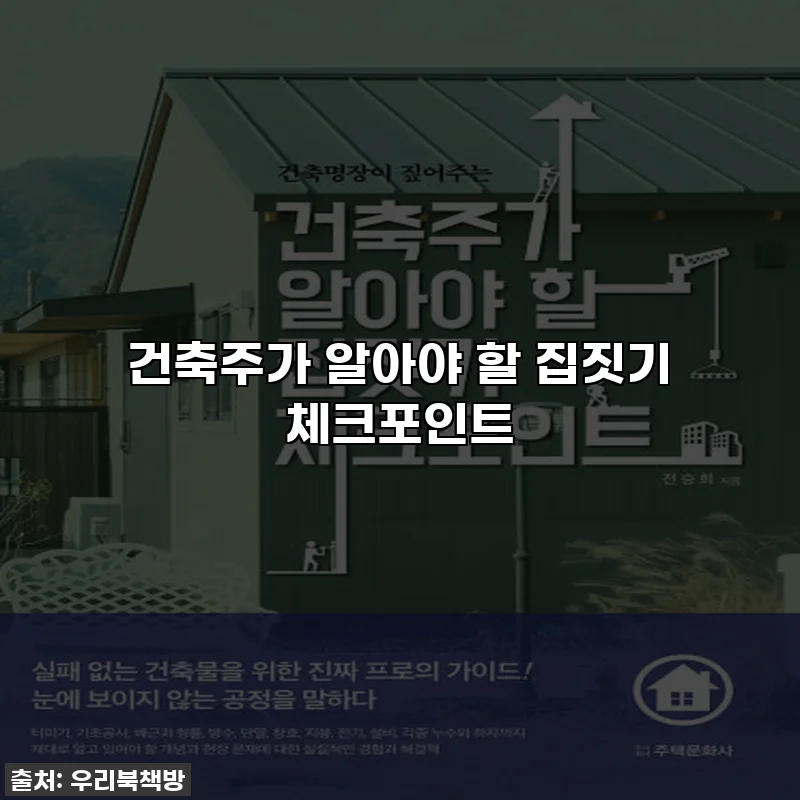 건축주가 알아야 할 집짓기 체크포인트