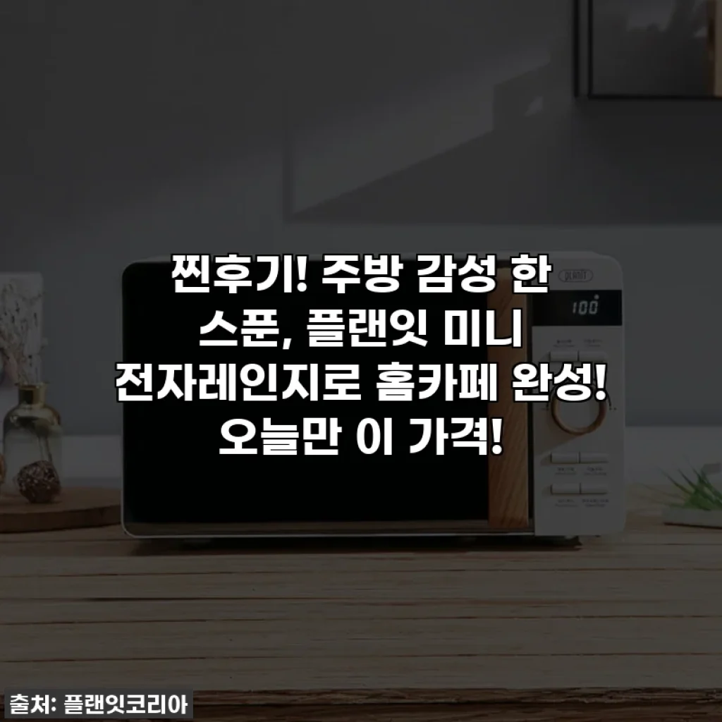 찐후기! 주방 감성 한 스푼, 플랜잇 미니 전자레인지로 홈카페 완성! 오늘만 이 가격!
