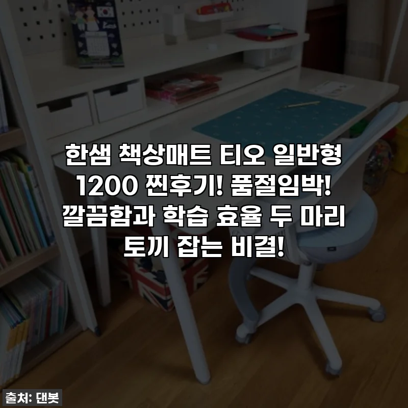 한샘 책상매트 티오 일반형 1200 찐후기! 품절임박! 깔끔함과 학습 효율 두 마리 토끼 잡는 비결!