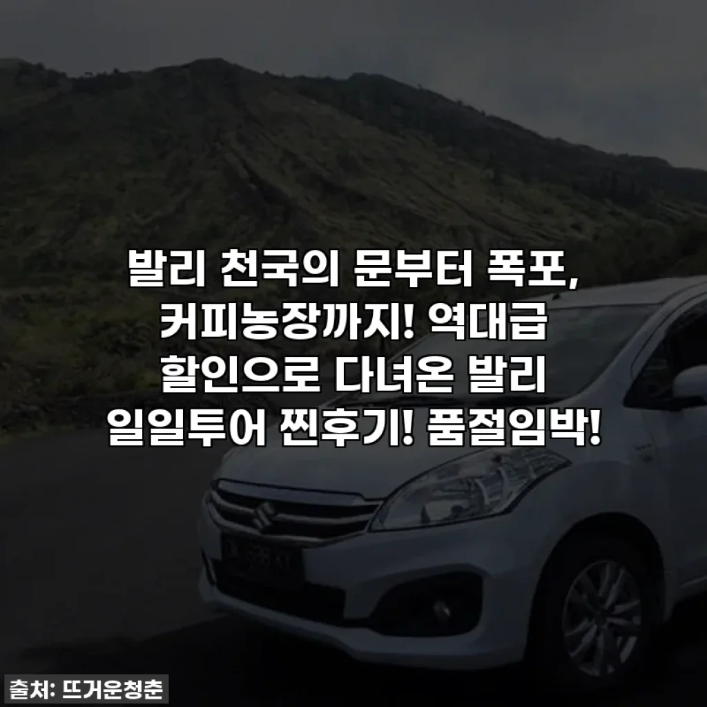발리 천국의 문부터 폭포, 커피농장까지! 역대급 할인으로 다녀온 발리 일일투어 찐후기! 품절임박!