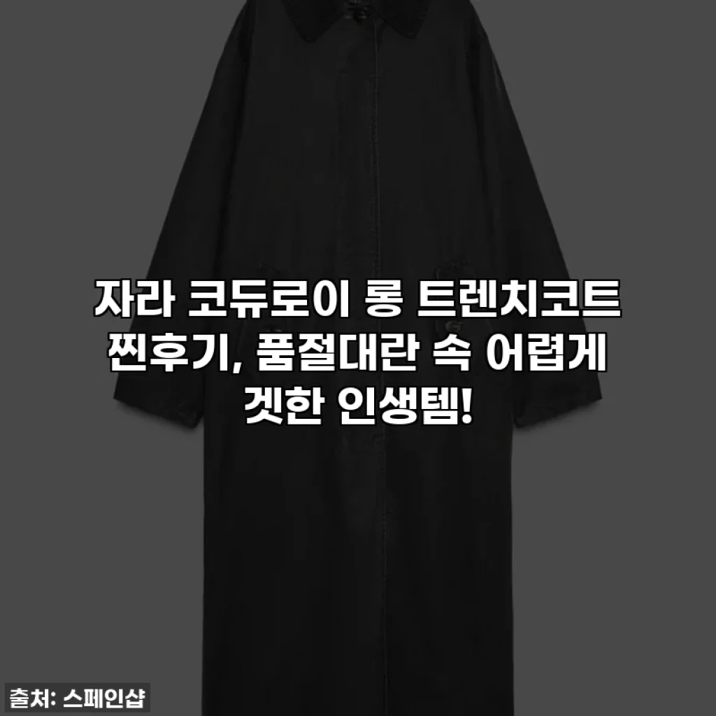 자라 코듀로이 롱 트렌치코트 찐후기, 품절대란 속 어렵게 겟한 인생템!