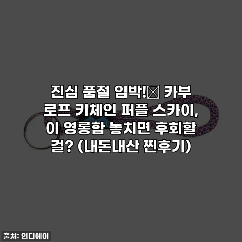 진심 품절 임박!✨ 카부 로프 키체인 퍼플 스카이, 이 영롱함 놓치면 후회할 걸? (내돈내산 찐후기)